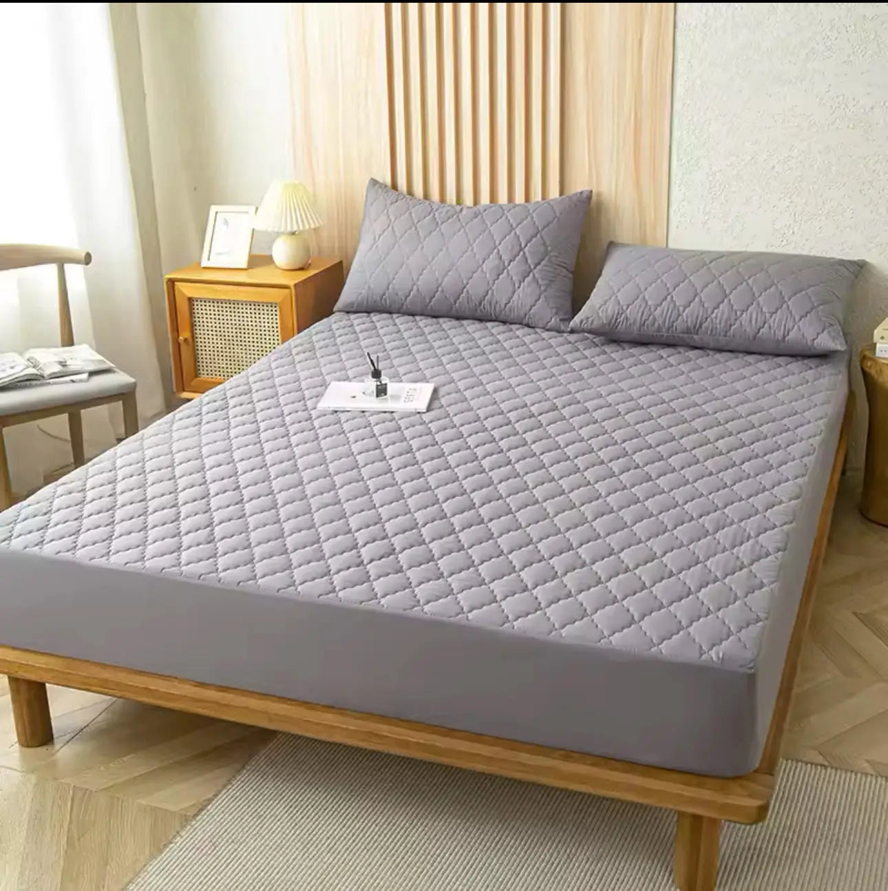 Premium Quilted Style Waterproof Mattress Cover for Double Bed Comfort Living