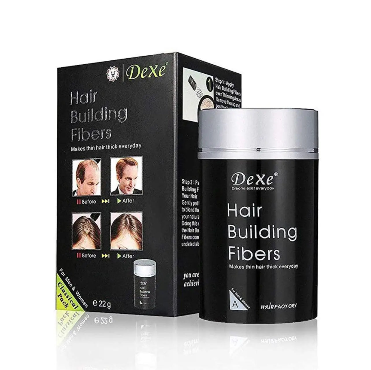 Dexe Hair Building Fibers  22g UK Import
